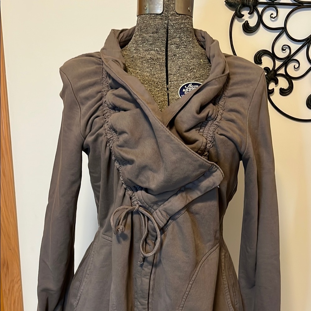 Prairie Underground Mid Frock Coat with Ruffle Details, offset zipper, b… - Picture 2 of 11